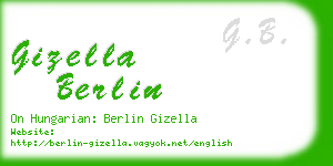 gizella berlin business card